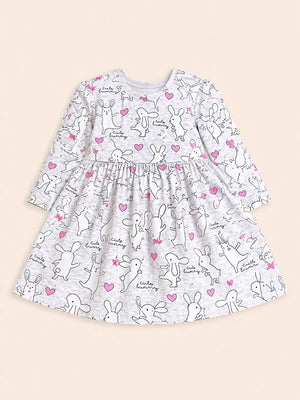 BloomUp Girls Printed Frock Dress for Infants & Toddlers