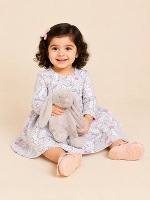 BloomUp Girls Printed Frock Dress for Infants & Toddlers