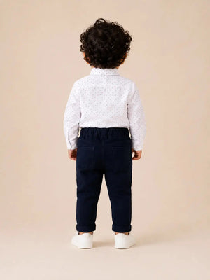 BloomUp White Girls Co-ord Top & Pant Set for Infants & Toddlers