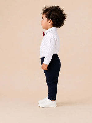 BloomUp White Girls Co-ord Top & Pant Set for Infants & Toddlers