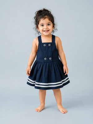 BloomUp Air Force Blue Polo T-Shirt for Older Girls