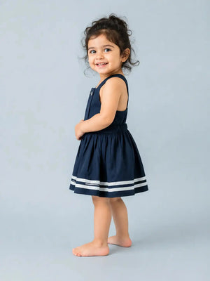 BloomUp Air Force Blue Polo T-Shirt for Older Girls