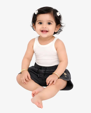 Spark BUG-8308 Orange Kids Shorts - Comfortable and Trendy Drawstring Shorts for Girls Spark