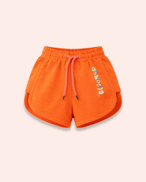 Spark BUG-8308 Orange Kids Shorts - Comfortable and Trendy Drawstring Shorts for Girls Spark
