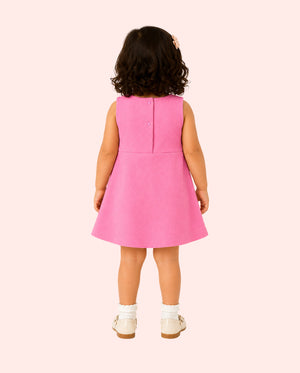 Baby Girls Pink Sleeveless Pocket Detail Dress BloomUp
