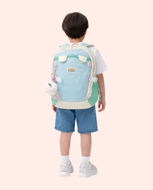 Bloomup Kids Designer Backpack – Lightweight Pastel School Bag with Plush Keychain & Adjustable Straps Bloom Up