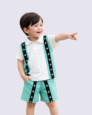 Mint Green Polo T-Shirt & Shorts Co-ord Set for Boys – Soft Cotton Summer Wear Kids Outfit BloomUp