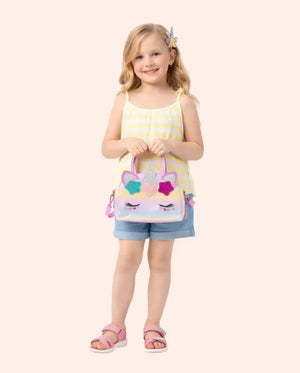 BLOOMUP Kids Unicorn Bag – Cute Rainbow Handbag for Girls | Glitter Party Bag with Shoulder Strap Bloom Up