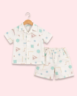 Bloomup Baby Boys Cotton Printed Shirt & Shorts Set Bloom Up