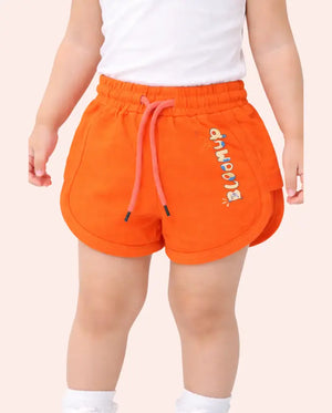 Spark BUG-8308 Orange Kids Shorts - Comfortable and Trendy Drawstring Shorts for Girls Spark