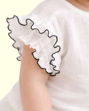 Bloomup Baby Girls Cream Ruffle Top & Shorts Set – Soft Summer Co-Ord Outfit Bloom Up