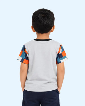 BloomUp Grey “New York City” Graphic Kids T-Shirt – Soft Cotton Trendy Summer Wear for Boys