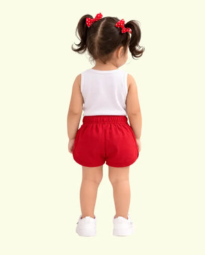 Spark BUG-8308 Orange Kids Shorts - Comfortable and Trendy Drawstring Shorts for Girls Spark