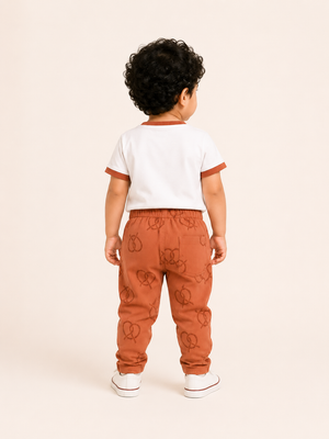 Salty Pretzel T-Shirt & Ribbed Jogger Set for Boys – Soft Cotton Co-ord Set BloomUp