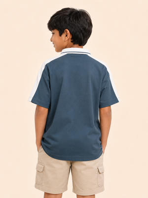 Grey Trendy Daily Wear Boys Soft Cotton T-Shirt BloomUp