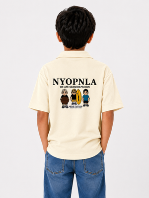 Boys Cream Polo Shirt With Soft Cotton T-Shirt BloomUp