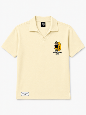 Boys Cream Polo Shirt With Soft Cotton T-Shirt BloomUp