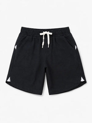 BloomUp Boys Black Casual Shorts – Cotton Summer Shorts for Kids
