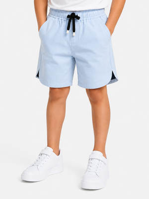 Boys Light Blue Pull On Soft Cotton Bottom Wear BloomUp