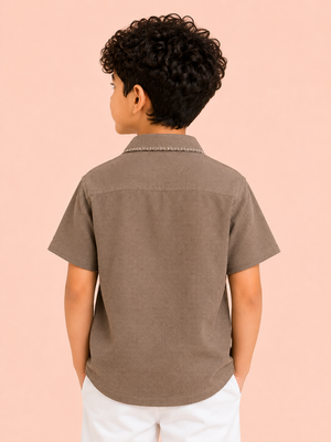 Brown Casual Summer Boys Soft Cotton Kids Fashion Wear BloomUp