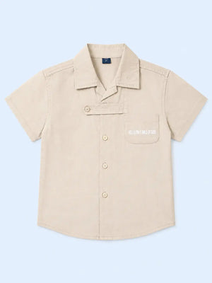 BloomUp Beige Casual Shirt for Boys & Toddlers