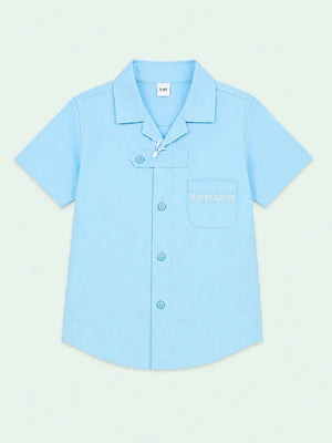 BloomUp Sky Blue Casual Shirt for Boys & Toddlers