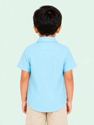 BloomUp Sky Blue Casual Shirt for Boys & Toddlers