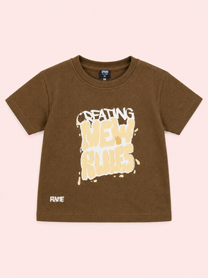 Boys Brown Soft Cotton T-Shirt Casual Fashion Kids Wear BloomUp