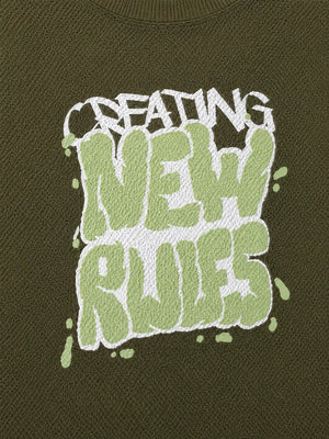 BloomUp Baby Boys Olive Green Graphic Printed T-Shirt – Half Sleeve Casual Summer Tee