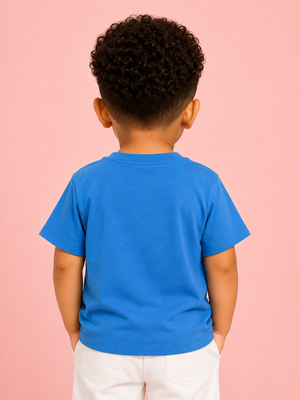 Boys Blue Soft Cotton T-Shirt Casual Fashion Kids Wear BloomUp