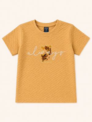 Boys Orange Soft Cotton T-Shirt Casual Fashion Kids Wear BloomUp