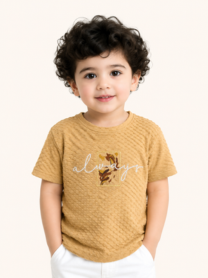 Boys Orange Soft Cotton T-Shirt Casual Fashion Kids Wear BloomUp