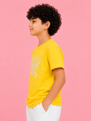 Gold Casual Summer Boys Soft Cotton T-Shirt BloomUp