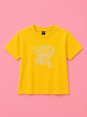 Gold Casual Summer Boys Soft Cotton T-Shirt BloomUp