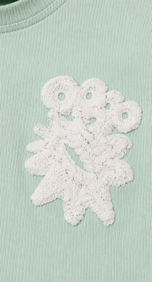BloomUp Mint Green Boys Ribbed Half Sleeve T-Shirt
