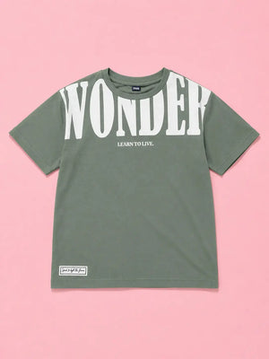 BloomUp Boys Sage Green Printed T-Shirt – Half Sleeve Casual Summer Tee