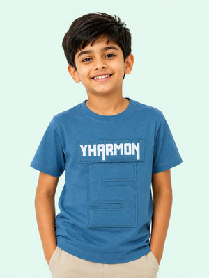 BloomUp Air Force Blue Casual T-Shirt for Older Kids