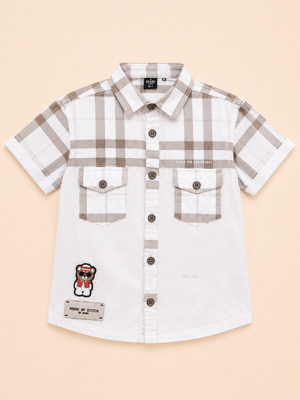 Boys Brown Soft Cotton Boys Shirt Casual Fashion Kids Wear BloomUp