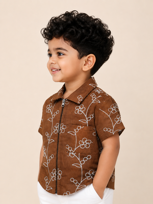 Rust Comfort Fit Boys Soft Cotton Kids Fashion Wear BloomUp