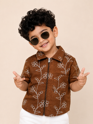 Rust Comfort Fit Boys Soft Cotton Kids Fashion Wear BloomUp