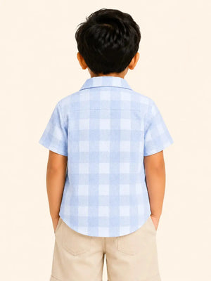 BloomUp Light Blue Casual Shirt for Boys & Toddlers