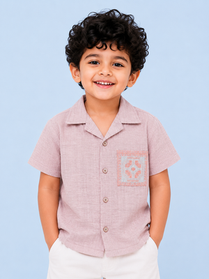Peach Stylish Playwear Boys Soft Cotton Kids Fashion Wear BloomUp