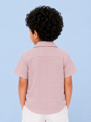 Peach Stylish Playwear Boys Soft Cotton Kids Fashion Wear BloomUp