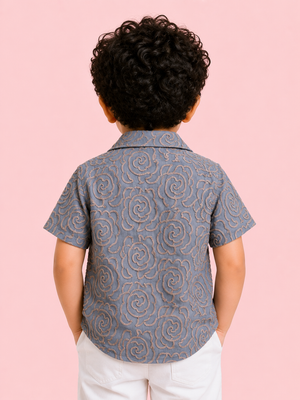 Grey Premium Casual Boys Soft Cotton Kids Fashion Wear BloomUp