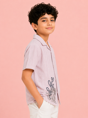 Peach Casual Summer Boys Soft Cotton Kids Fashion Wear BloomUp