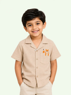 BloomUp Fawn Everyday Casual Shirt for Boys & Toddlers (2–5 Years)