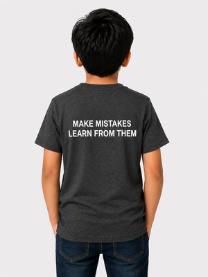Boys Charcoal Graphic Shirt With Soft Cotton T-Shirt BloomUp