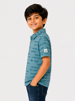 Green Premium Casual Boys Soft Cotton T-Shirt BloomUp