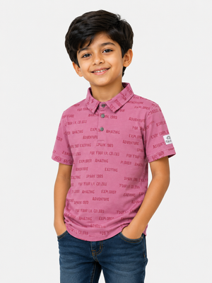 Lilac Casual Summer Boys Soft Cotton T-Shirt BloomUp