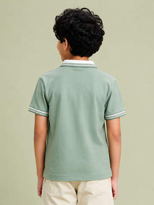Smoke Green Graphic T-Shirt for Older Boys & Kids (8–16 Years) BloomUp